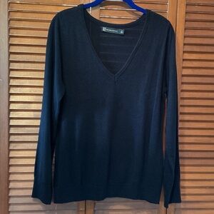 New York & Company Black V-Neck Sweater